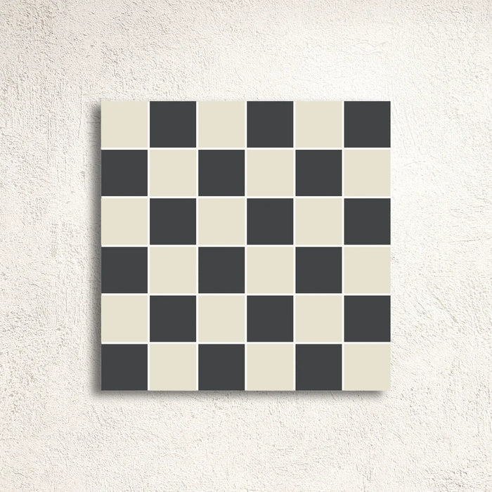 Winckelmans Unglazed Chequer - Black & White Mosaic Ets Winckelmans sa